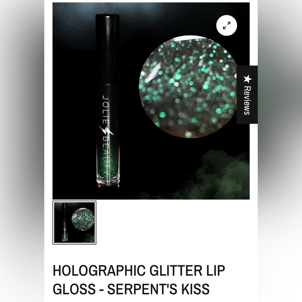 Jolie Beauty Green Glitter Lip Gloss